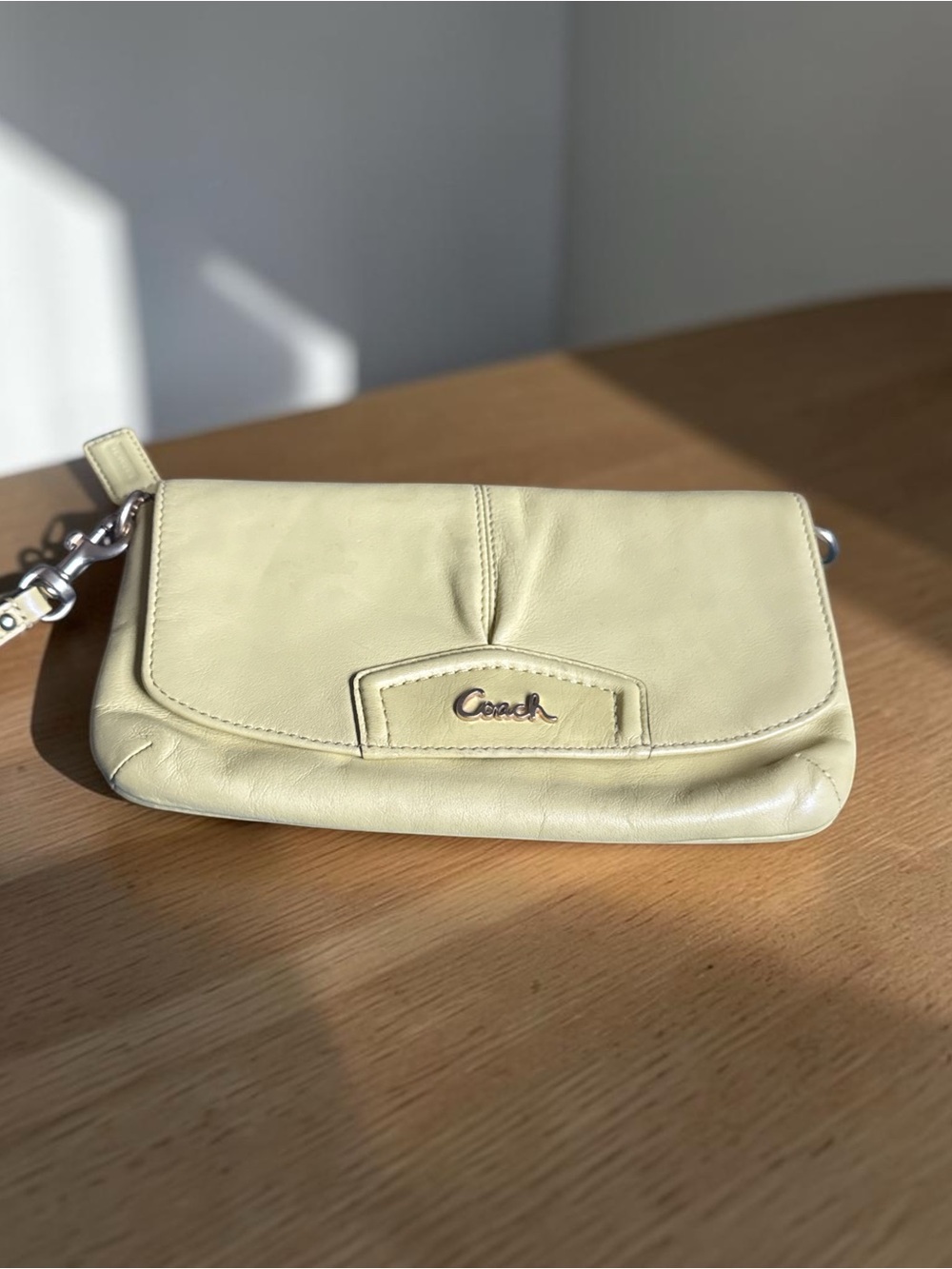 Coach Ashley Leather Wristlet Clutch